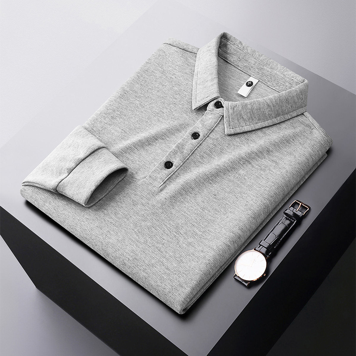 ヘビーウェイトロングスリーブポロシャツ