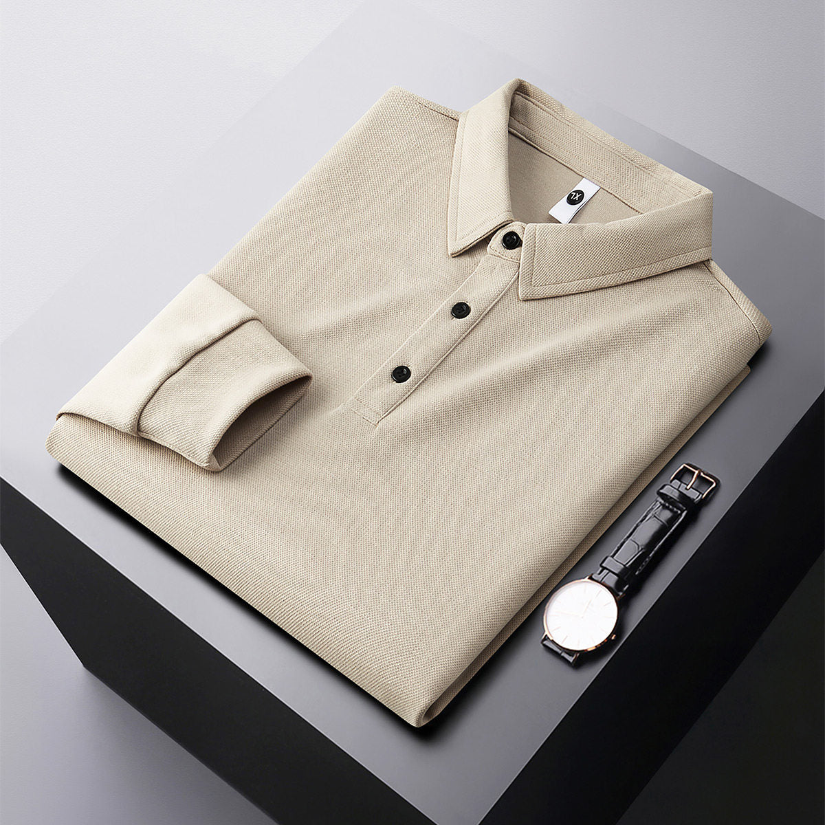 ヘビーウェイトロングスリーブポロシャツ