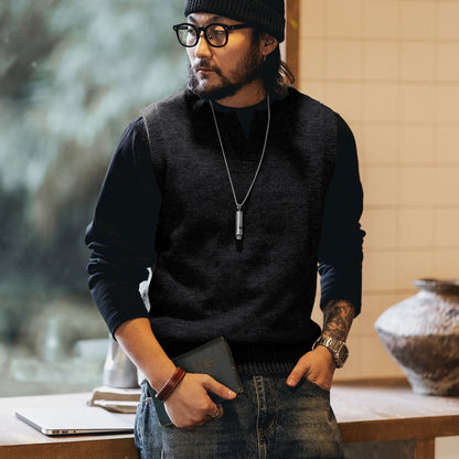 レトロ　Ｖネック　ニット　ベスト