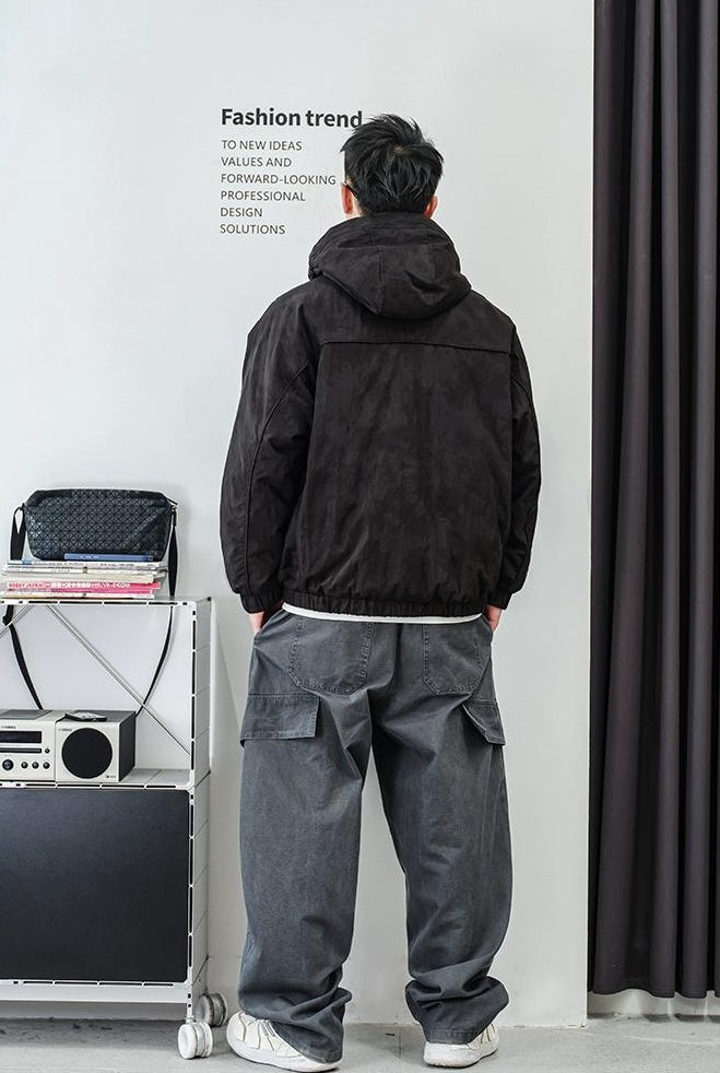 ファッションカモフラージュハーフジップジャケット