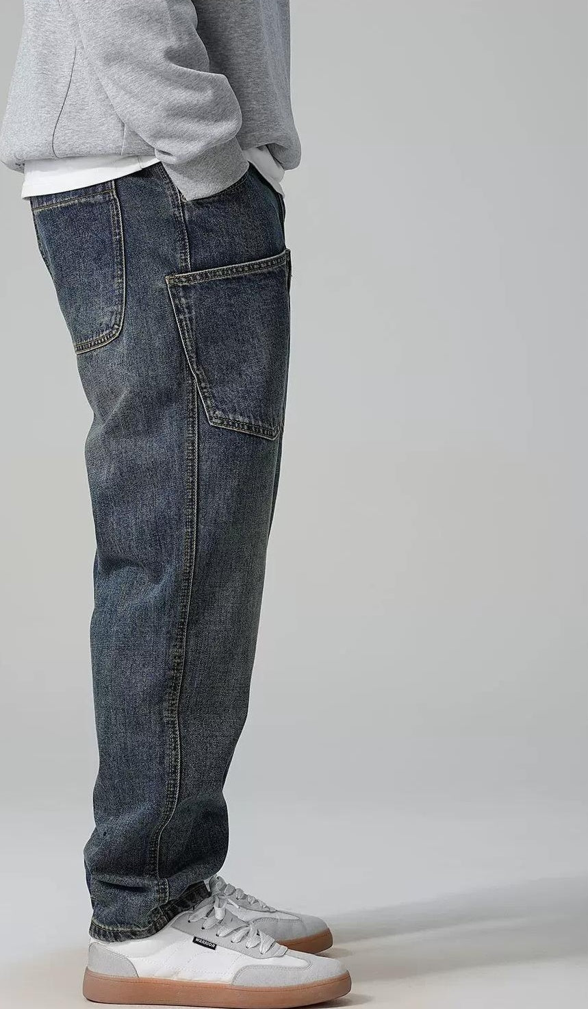 カジュアルマルチポケットワークジーンズ