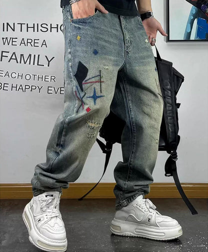 ワイルドクールディストレッシドジーンズ