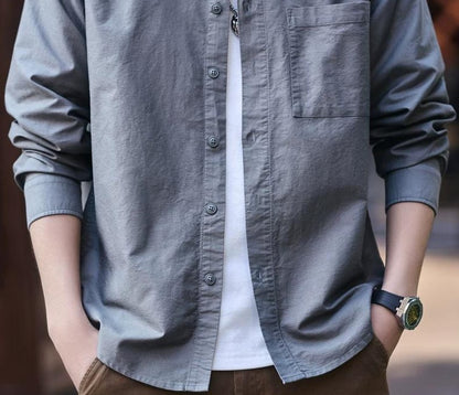 ブルーレトロワークウェアシャツ