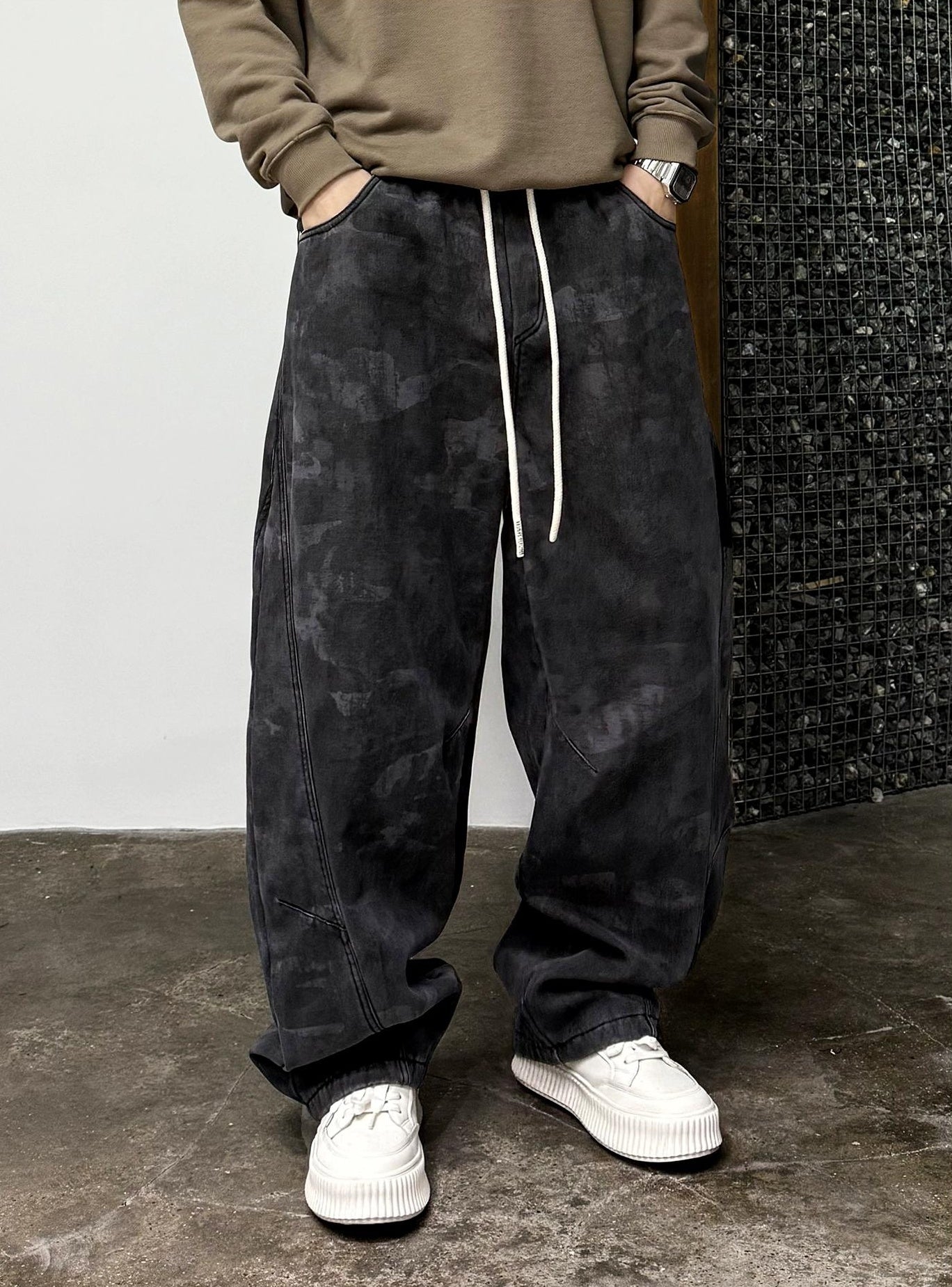 Retro Camouflage Fleece Pants