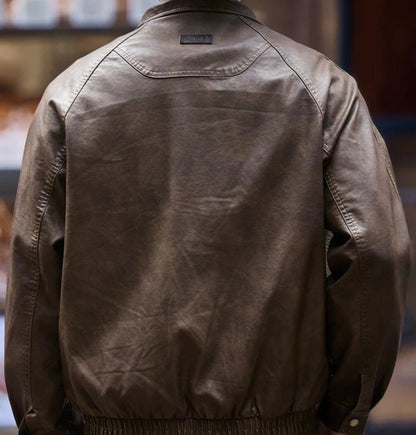 ヴィンテージ　ブルー　レザー　ジャケット