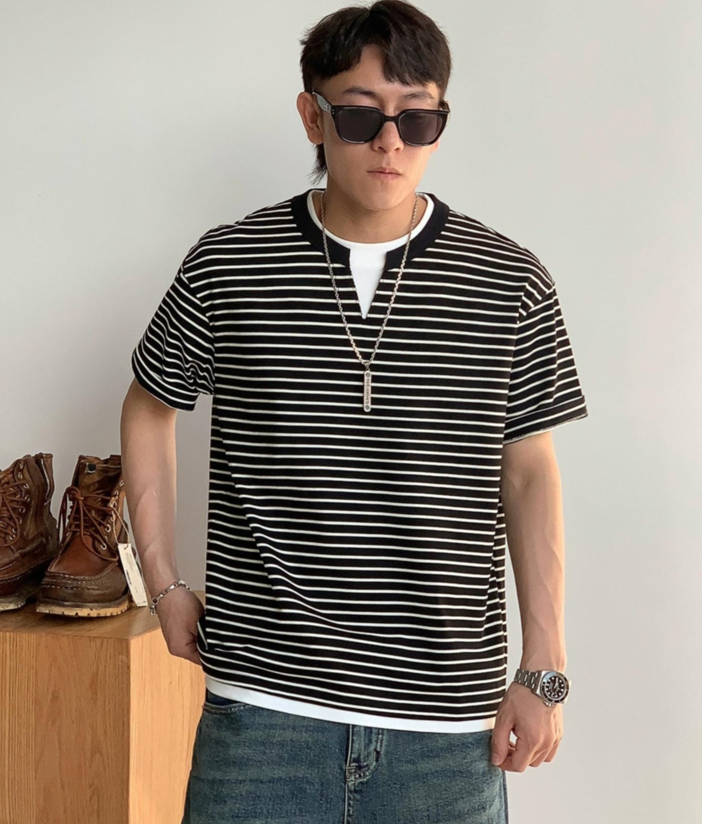 Striped Loose Fit Summer Tee
