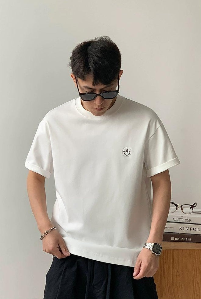 Smiley Face Embroidered Tee