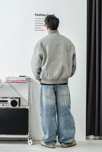 ツイードジップアップジャケット