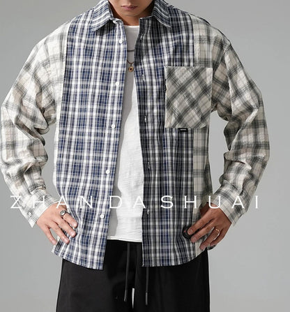 レトロ チェック柄シャツジャケット