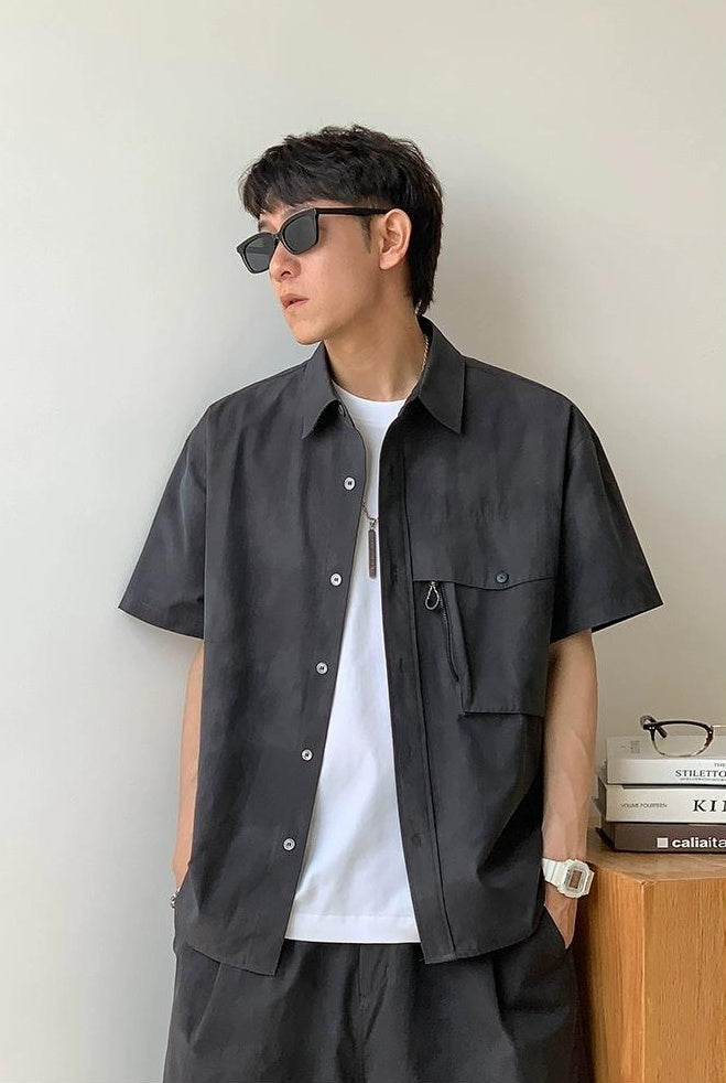 Gray Quick-Dry Casual Shirt