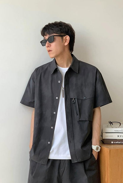Gray Quick-Dry Casual Shirt