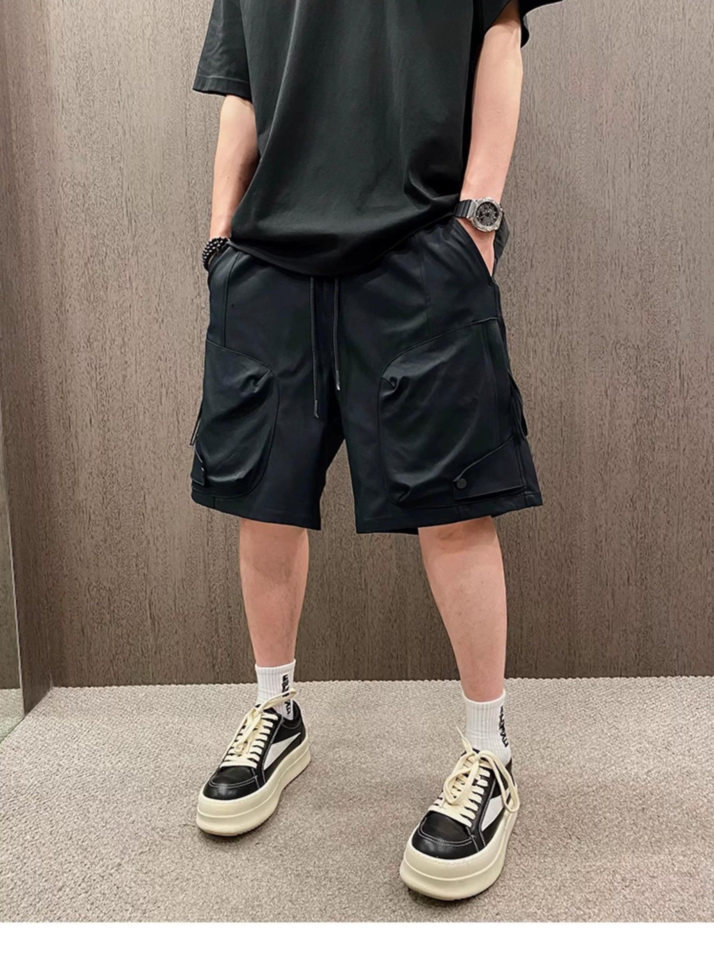 Casual Elastic Waist Shorts