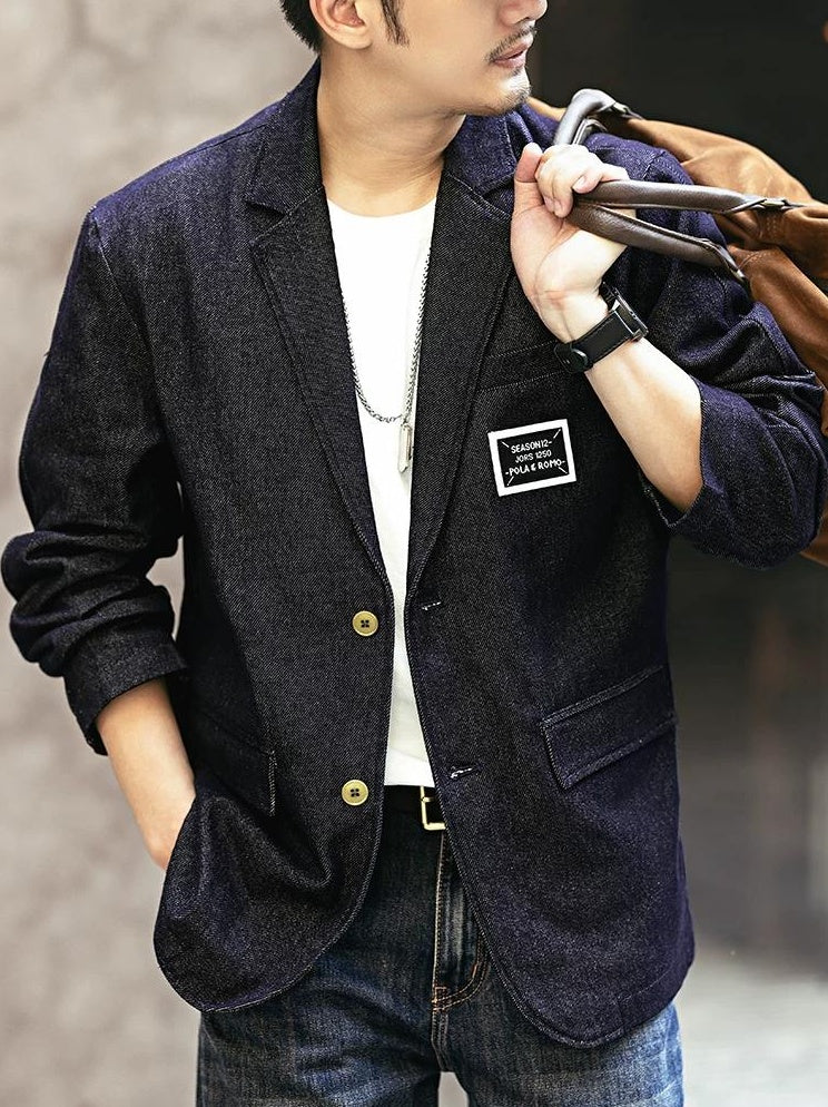 ヴィンテージブルーデニムブレザー