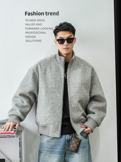 ツイードジップアップジャケット