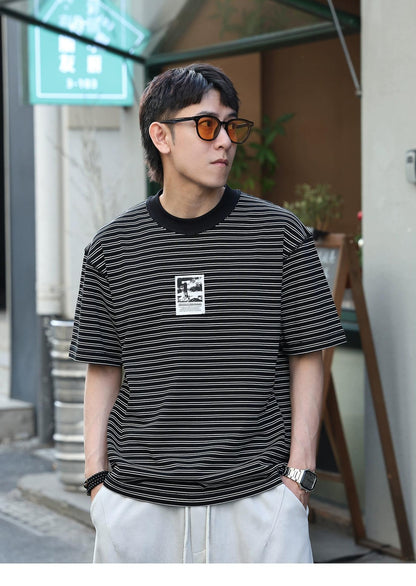 Striped Patchwork T-Shirt