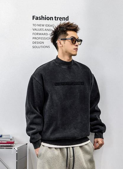 暖かいハーフハイネックセーター