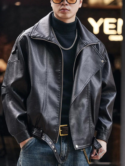 Retro Biker PU Leather Jacket