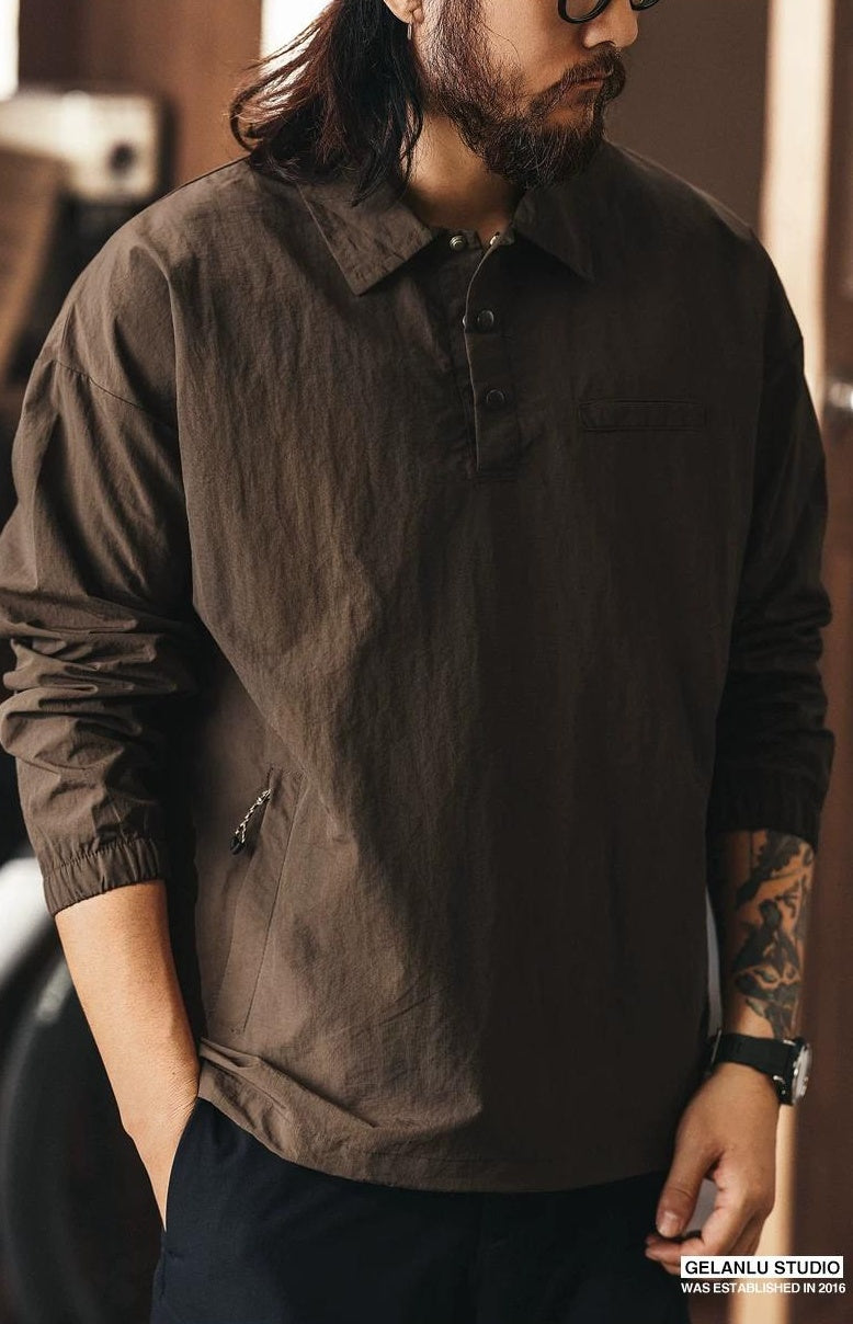 レトロシルクポロシャツ