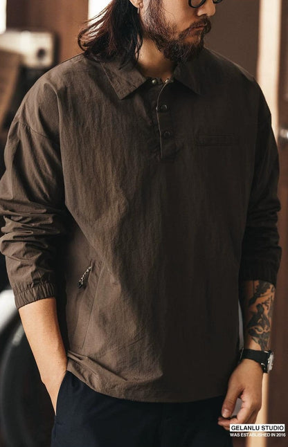 レトロシルクポロシャツ