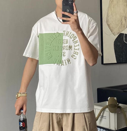 クール ワイルド アルファベットプリントＴシャツ