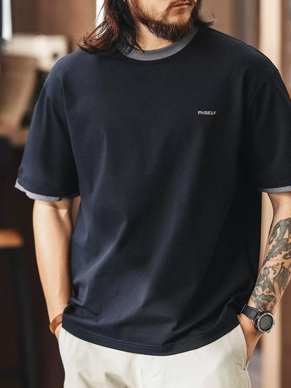 アイスシルク カラーブロック Ｔシャツ