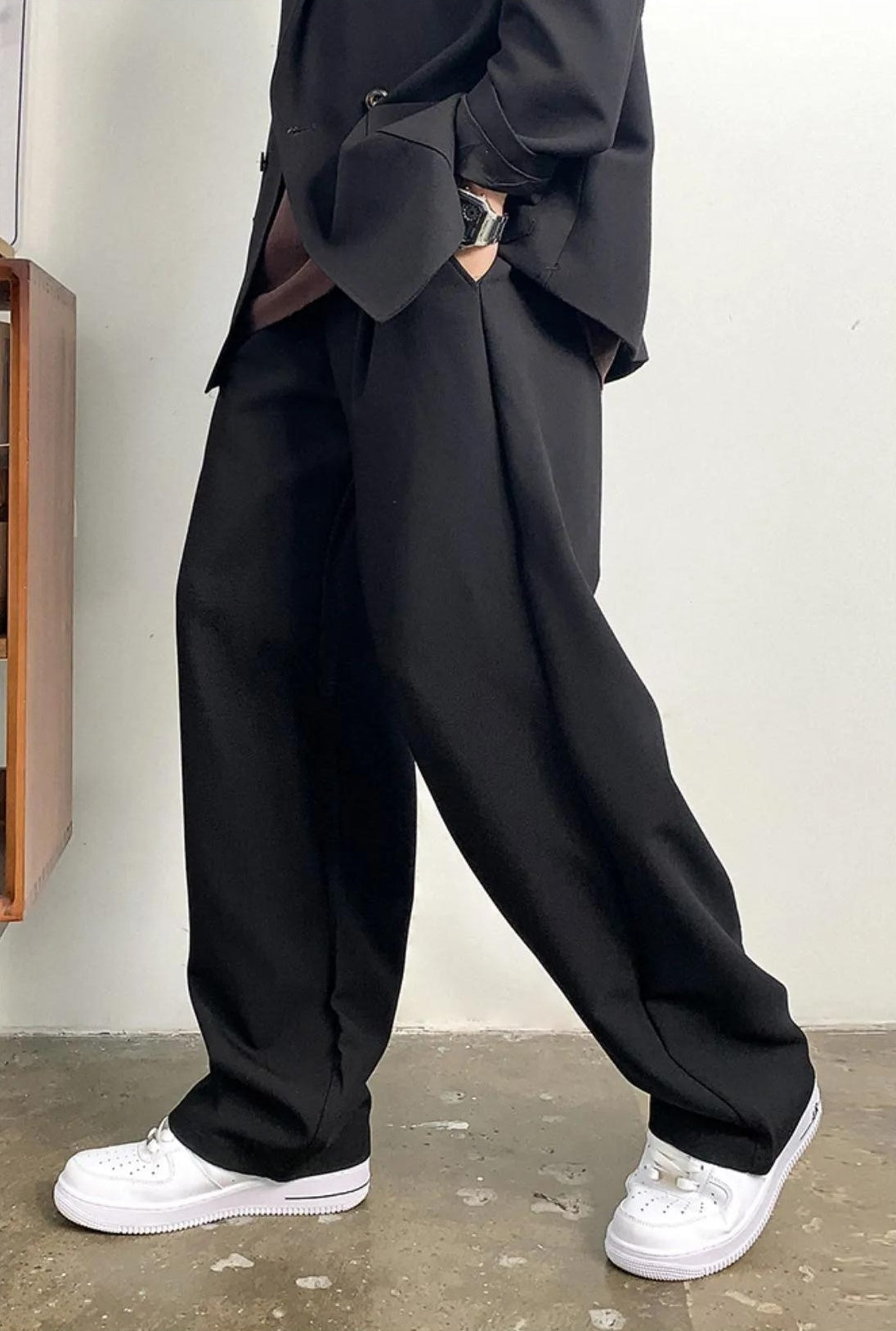 カジュアルルーズストレートパンツ
