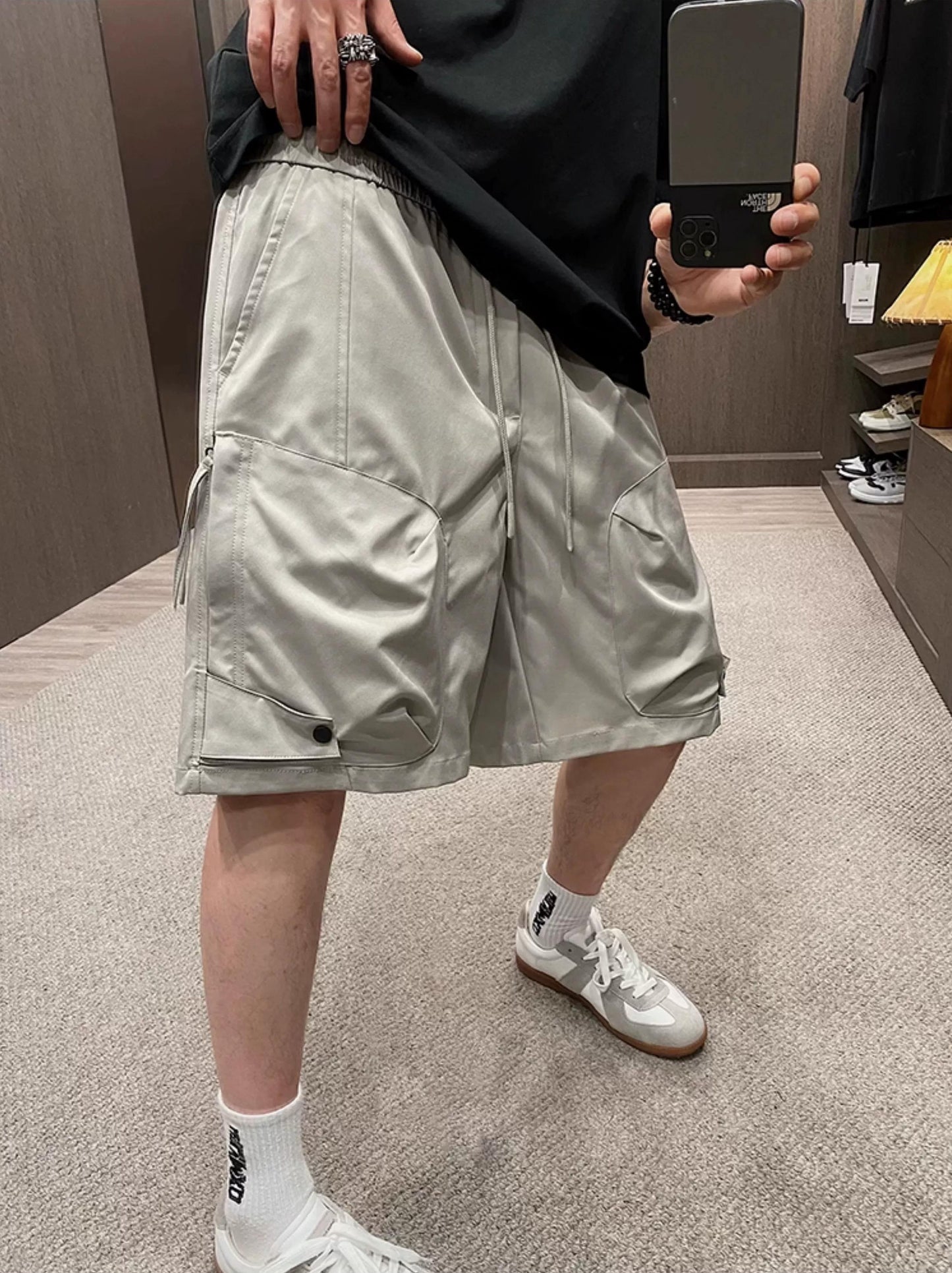 Casual Elastic Waist Shorts