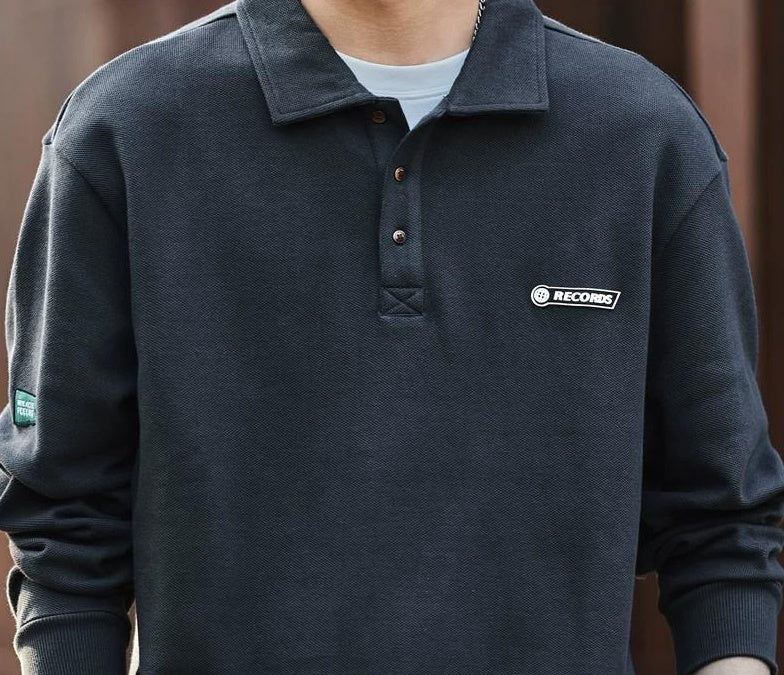 ヘビーウェイトロングスリーブポロ