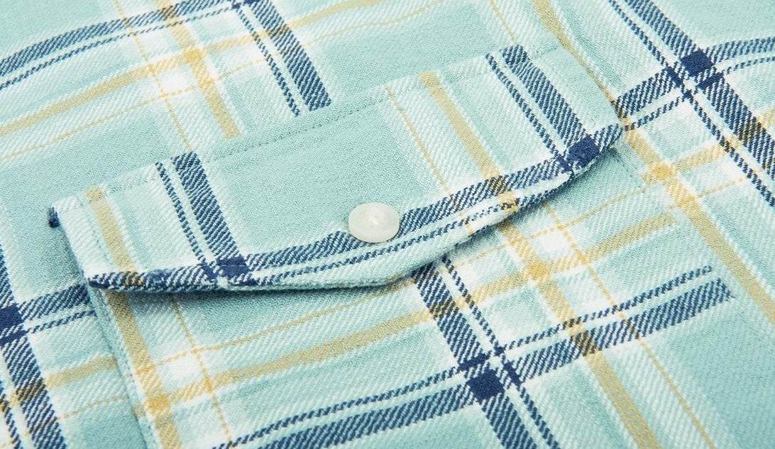 Plaid Spliced Long Sleeve Shirt