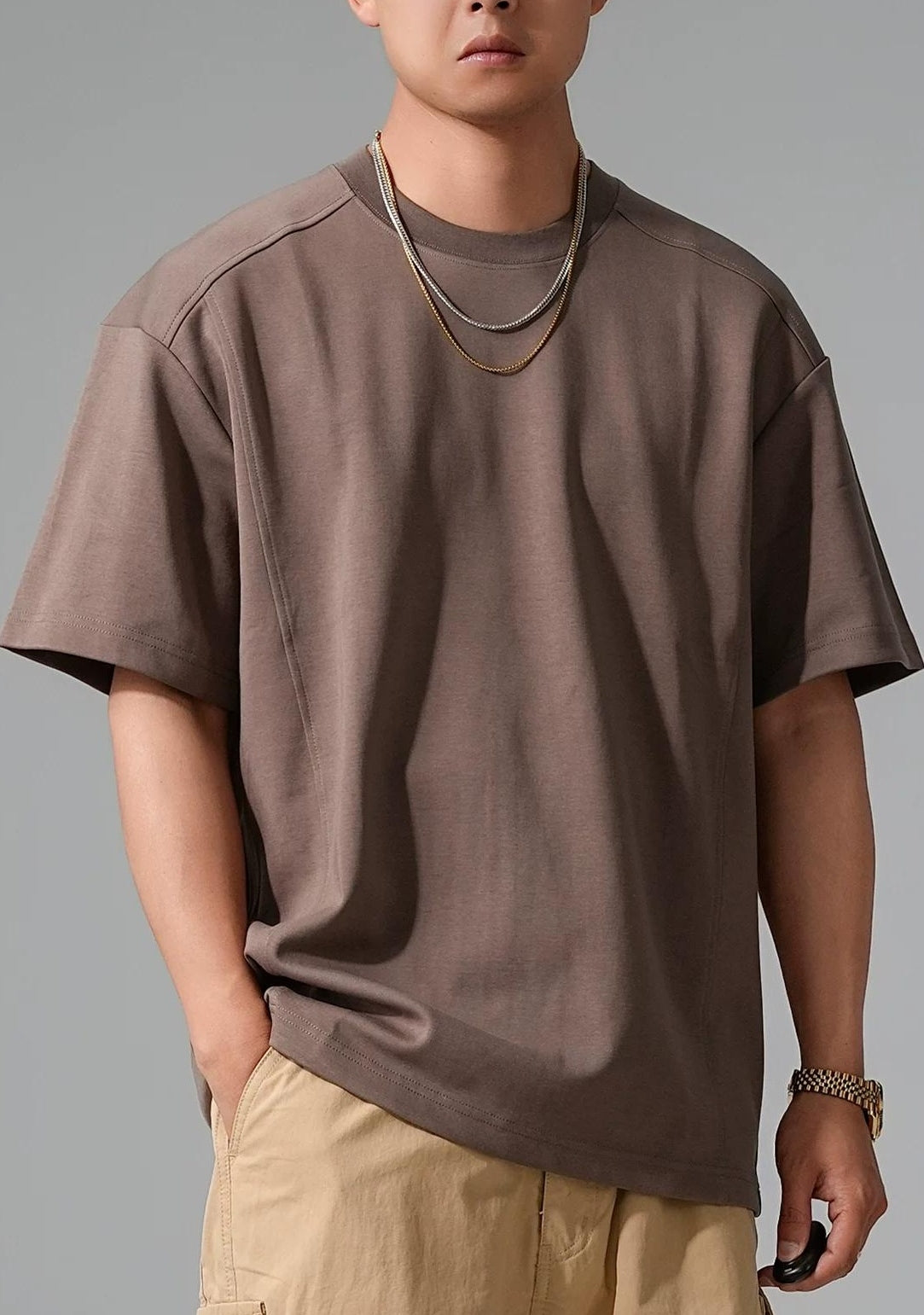アメリカンスタイル パッチワーク Tシャツ