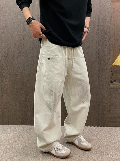 Retro Tie-Dye Wide-Leg Pants
