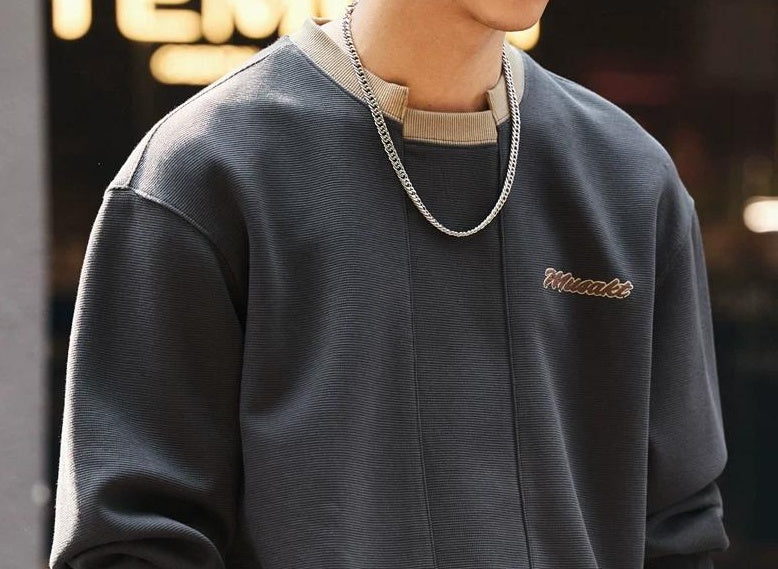 レトロブループリントセーター