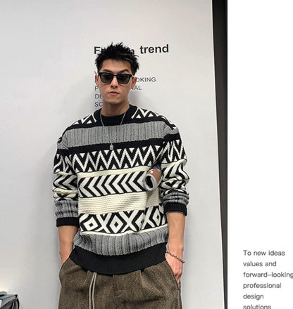 Vintage Retro Crew Neck Sweater