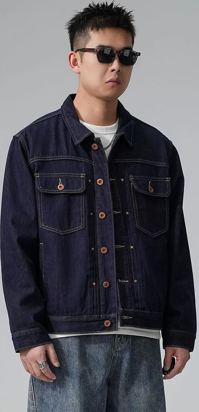 レトロカジュアルデニムジャケット