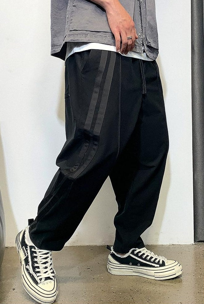 Striped Splicing Casual Pants