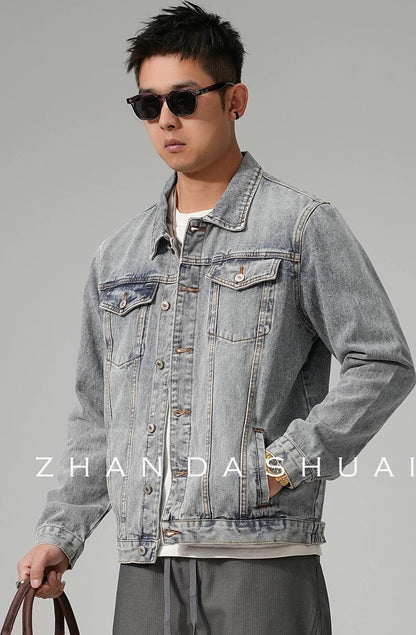 カジュアル レトロ デニムジャケット