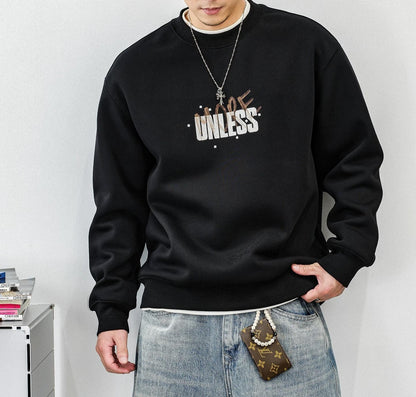 グラフィティスタイルプルオーバーセーター