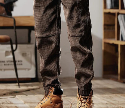 カジュアル ワッフル コーデュロイ パンツ