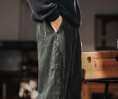 Retro Wide Leg Cargo Pants