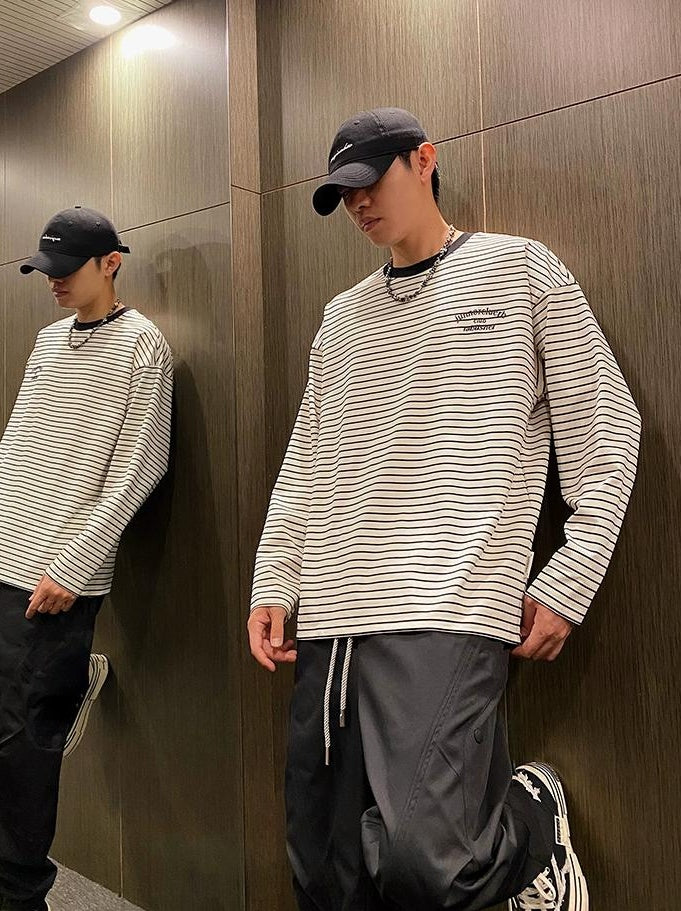 Striped Unisex Long Sleeve Tee