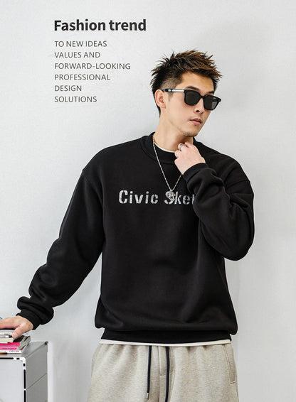 Casual fleece sweater