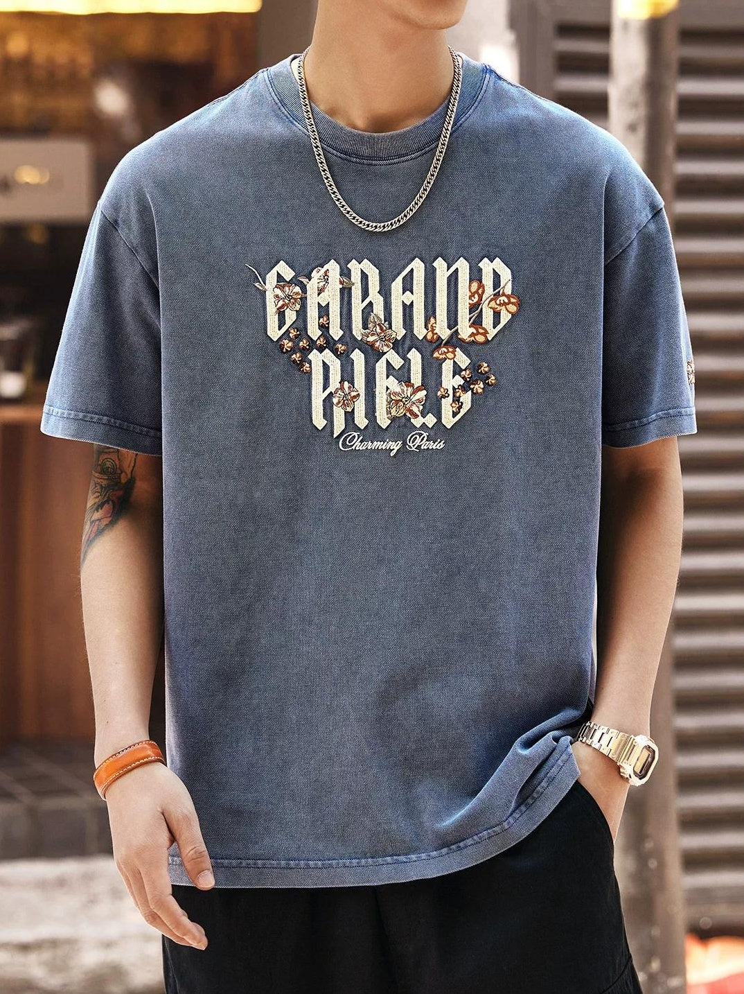 レトロヘビーサンドストーンTシャツ