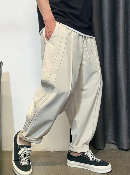 Striped Splicing Casual Pants