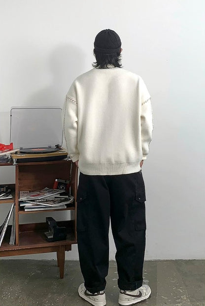 Heavyweight V-neck cardigan
