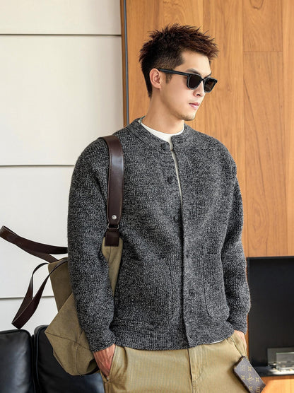 Black knit cardigan jacket