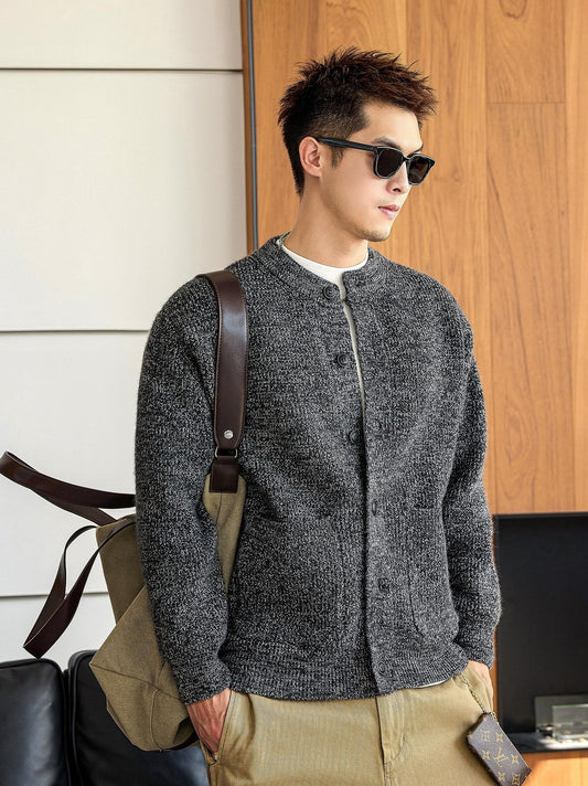 Black knit cardigan jacket