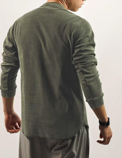 レトロ ワッフルニット ロングスリーブ Tシャツ