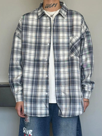 レトロチェックシャツジャケット