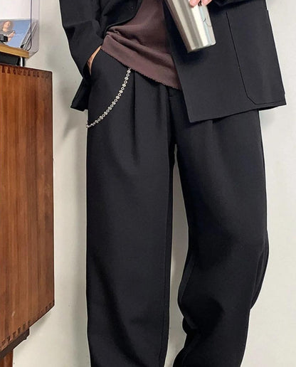 カジュアルルーズストレートパンツ