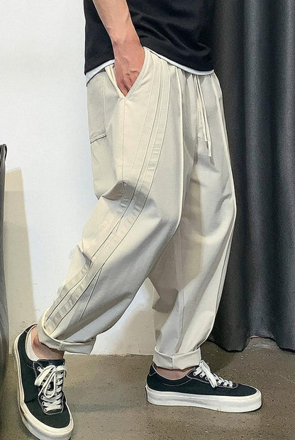 Striped Splicing Casual Pants
